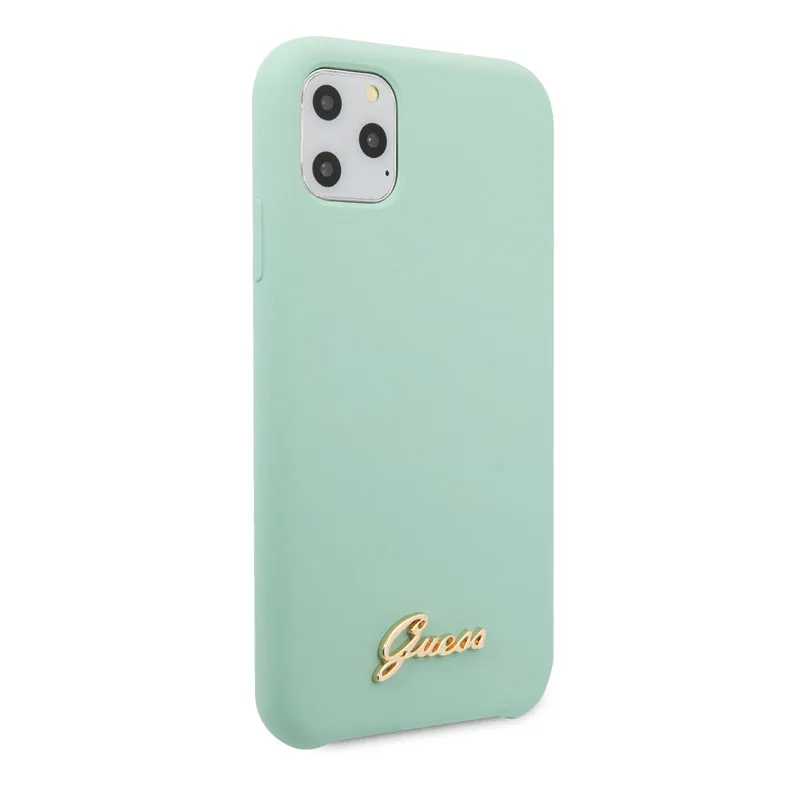 Maska za iPhone 11 Pro Max zelena Guess Faceplate Silicone