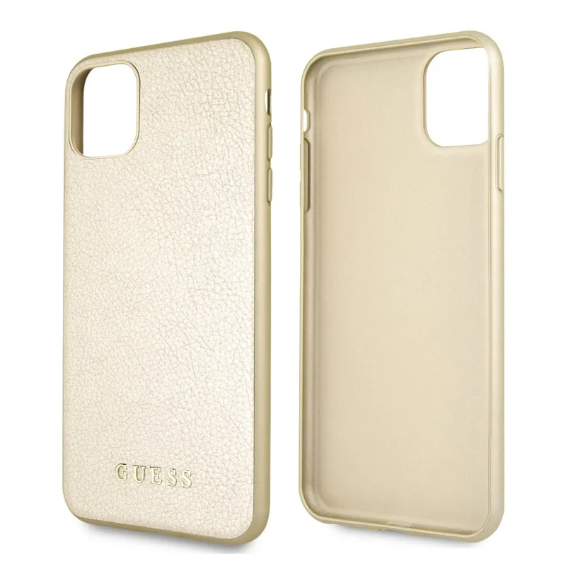 Maska za iPhone 11 Pro Max zlatna Guess Faceplate