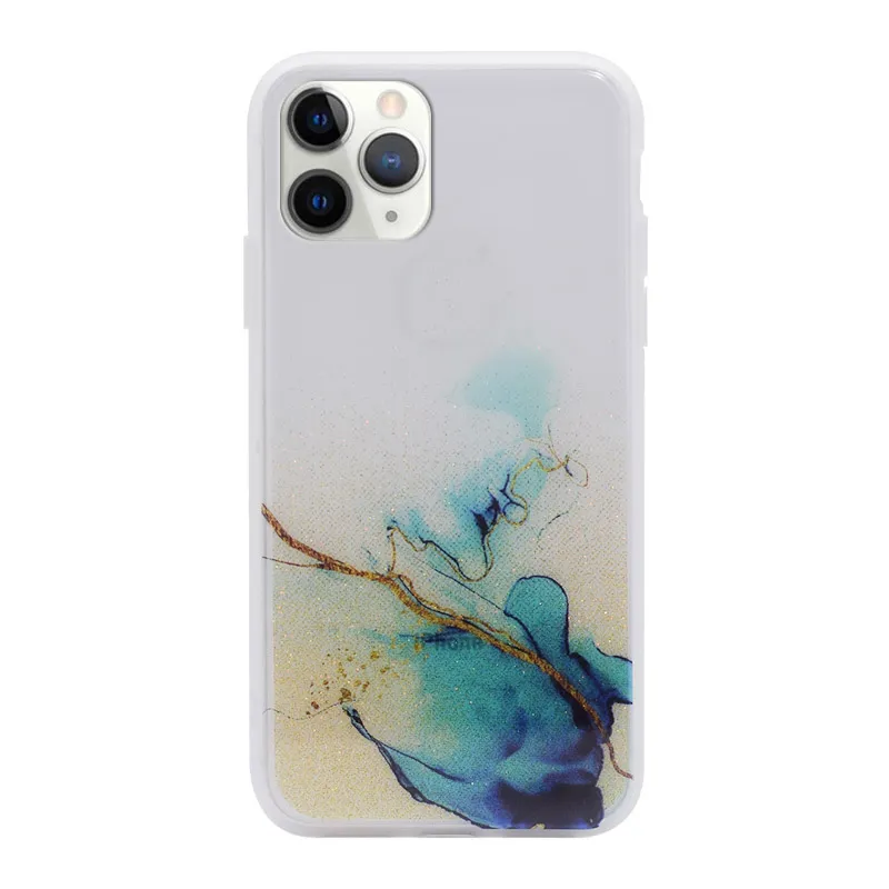 Maska za iPhone 12/ 12 Pro Water Spark transparent plava