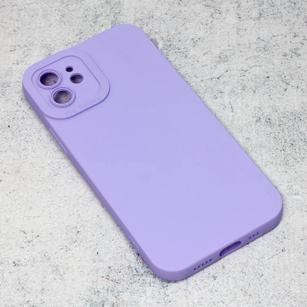 Maska za iPhone 12 6.1 Silikon Pro Camera ljubičasta