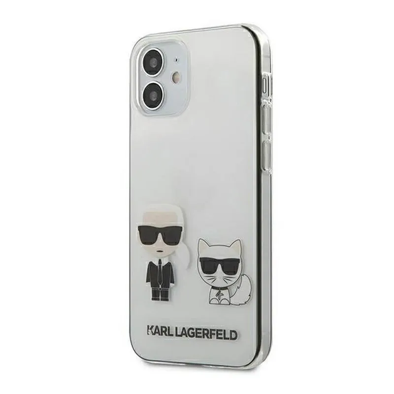 Maska za iPhone 12 mini (54) transparent Karl Lagerfeld Glasses Cat