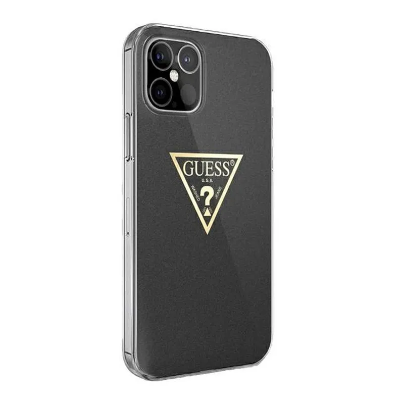 Maska za iPhone 12 mini crna Guess Faceplate