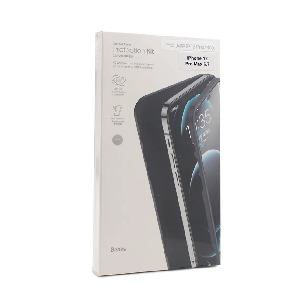 Maska za iPhone 12 Pro Max 6.7 Benks 360 Full Cover siva