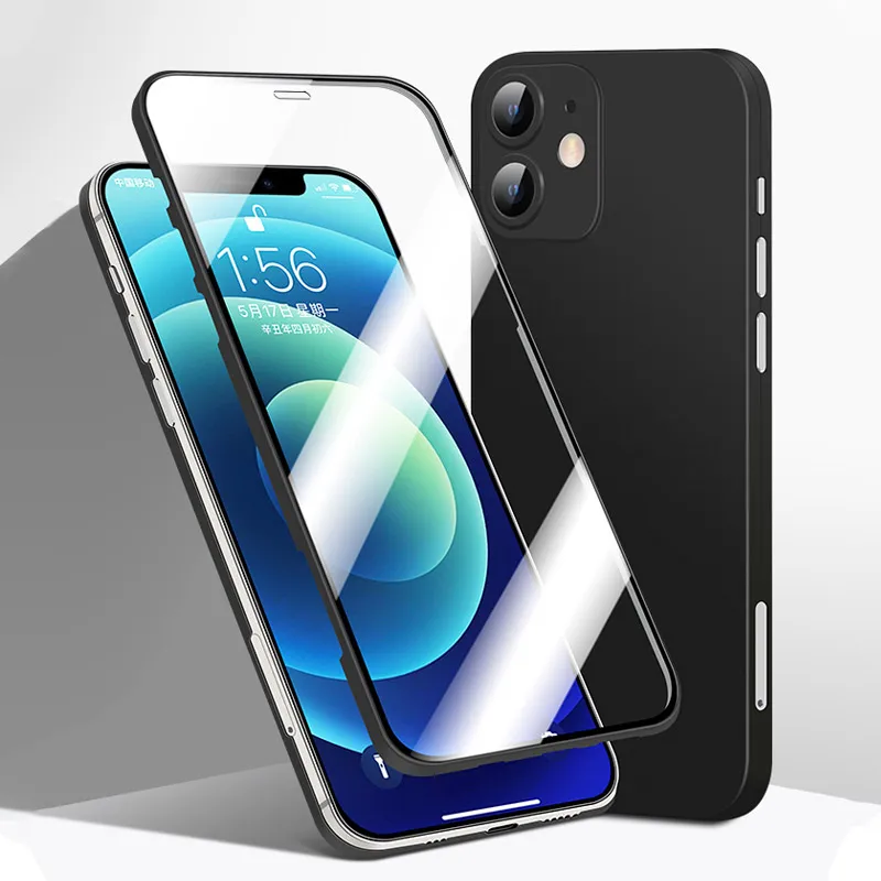 Maska za Iphone 12 Pro Max black Slim 360 full cover