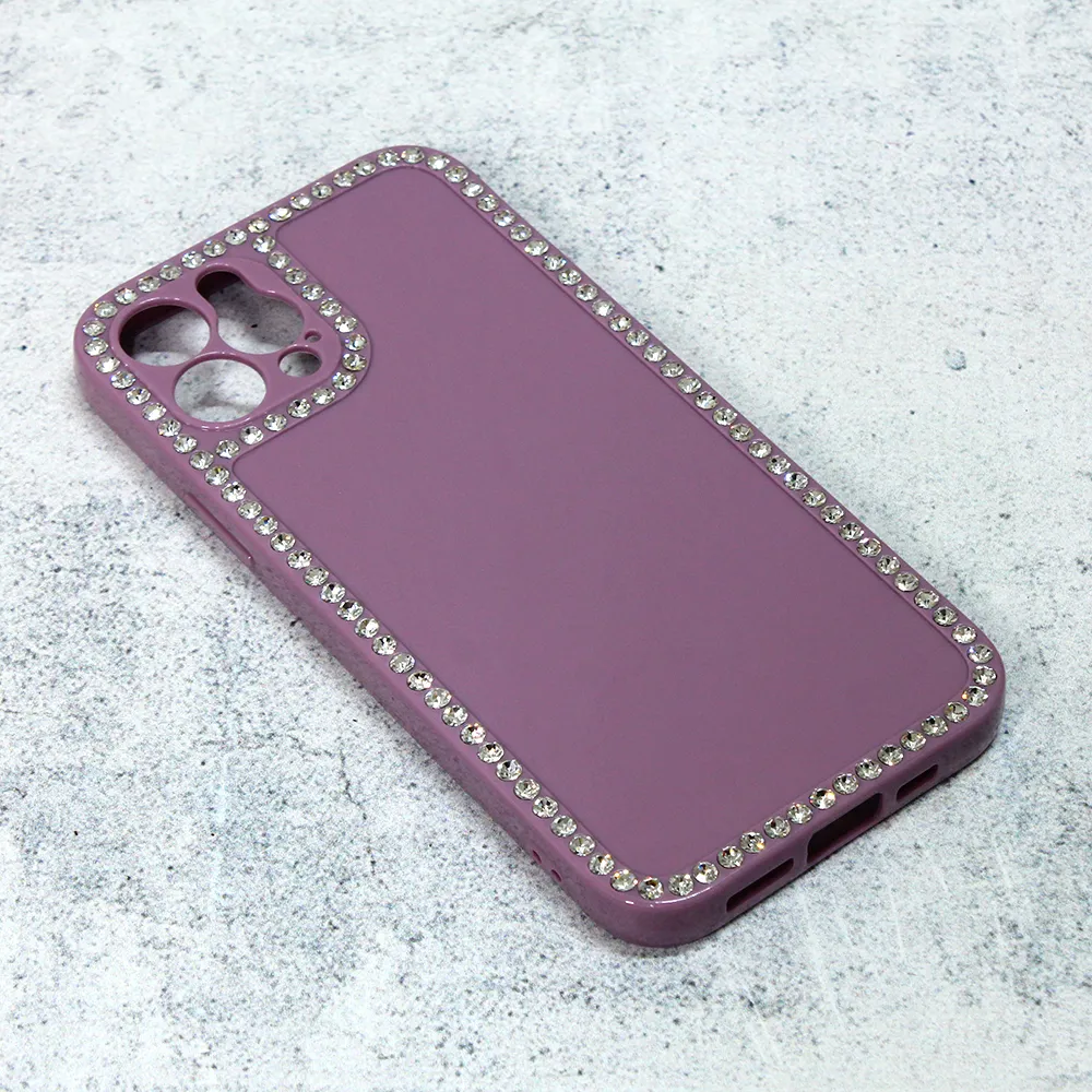 Maska za iPhone 12/12 Pro 6.1 Frame Cirkon ljubičasta