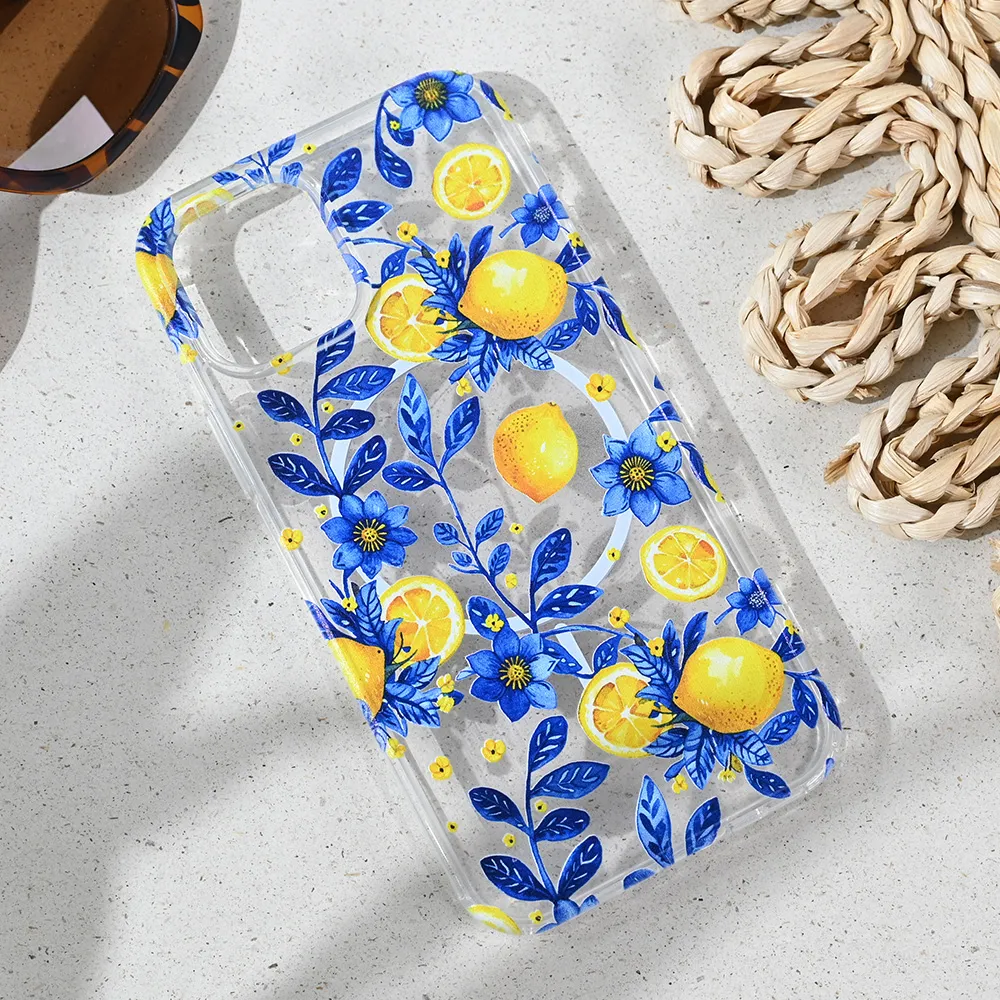 Maska za iPhone 12/12 Pro 6.1 Mediteran Lemon Print Magsafe
