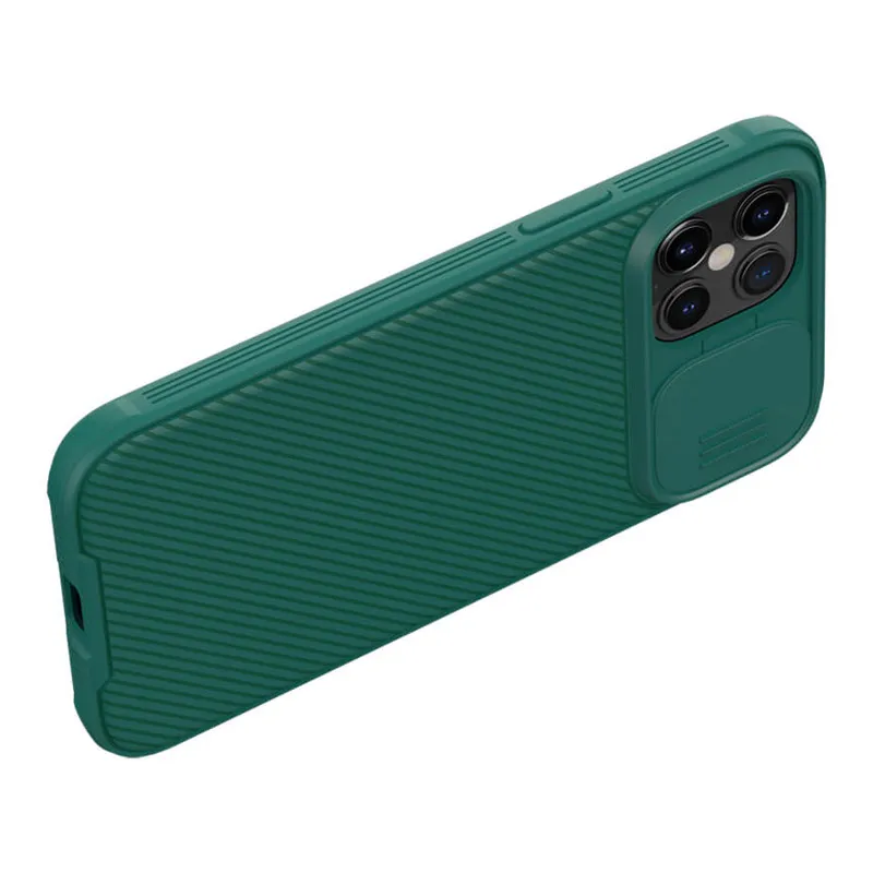 Maska za iPhone 12/12 Pro (61) Nillkin CamShield Pro tamno zeleni/