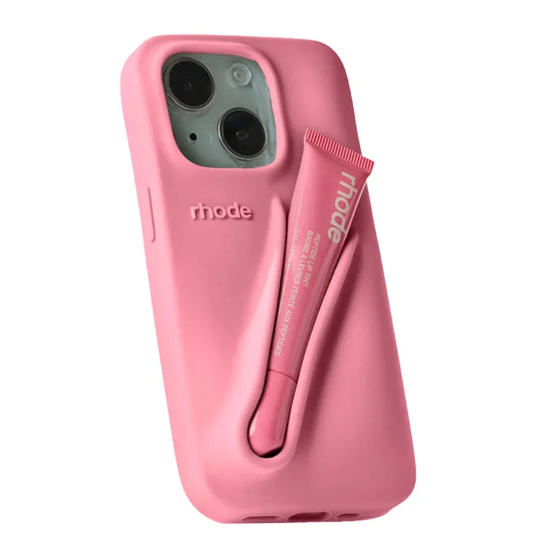Maska za iPhone 13/ 14/ 15 ribbon Rhode LIP CASE + LIP TINT