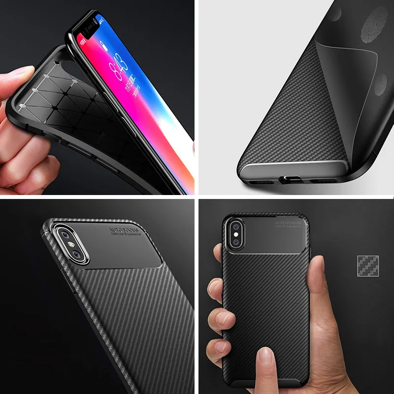 Maska za iPhone 13 Carbon Defender crna