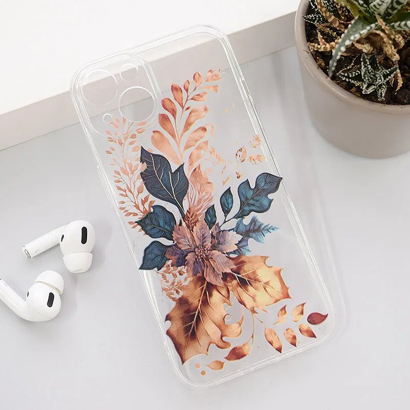 Maska za iPhone 13 Golden Flower Nanobit Print