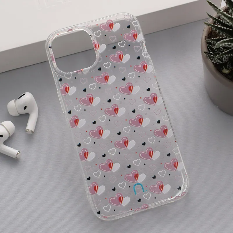 Maska za iPhone 13 Hearts Nanobit Print