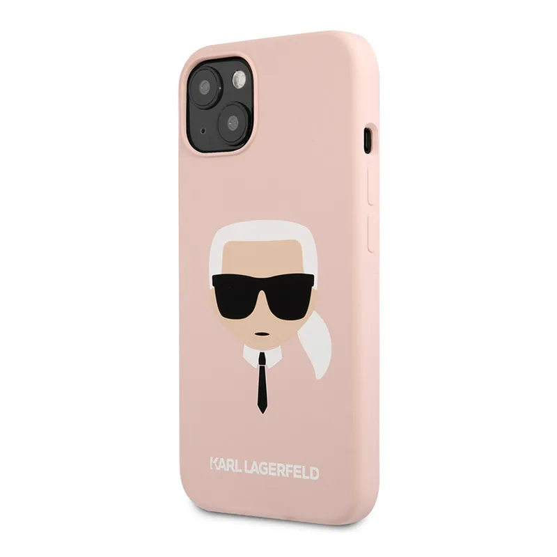 Maska za iPhone 13 Light Pink Karl Lagerfeld Hc Silicone Karl Head