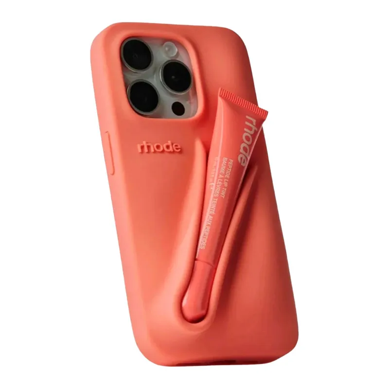 Maska za iPhone 13 Pro/ 14 Pro/ 15 Pro peach pit Rhode LIP CASE + LIP TINT