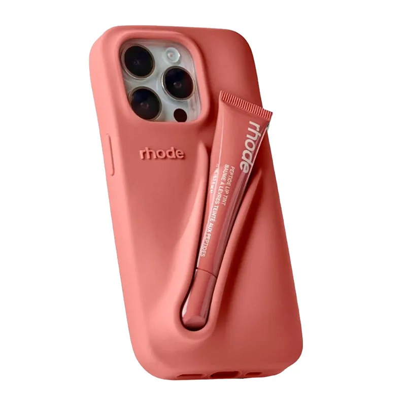 Maska za iPhone 13 Pro/ 14 Pro/ 15 Pro toast Rhode LIP CASE + LIP TINT