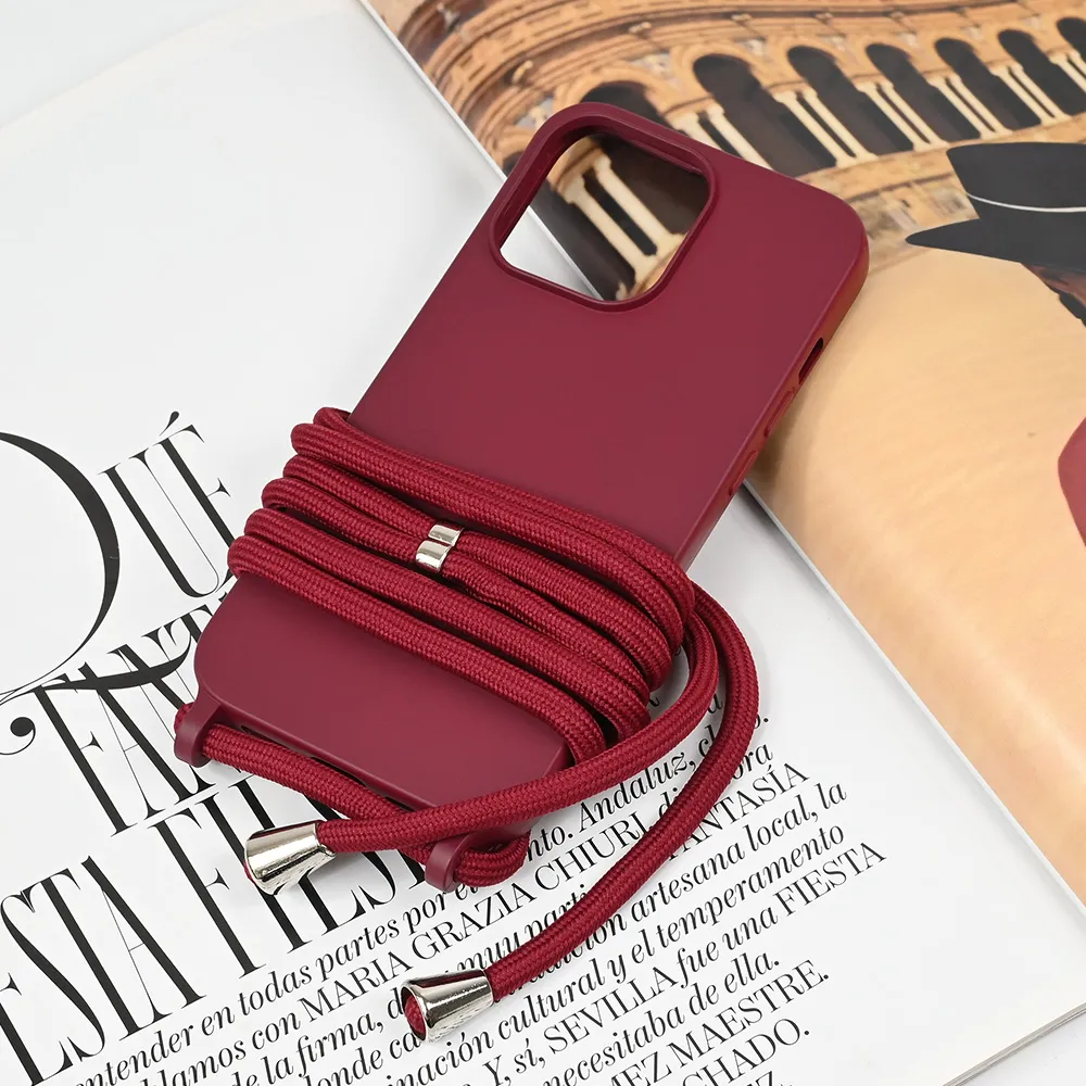 Maska za iPhone 13 Pro 6.1 Crossbody bordo