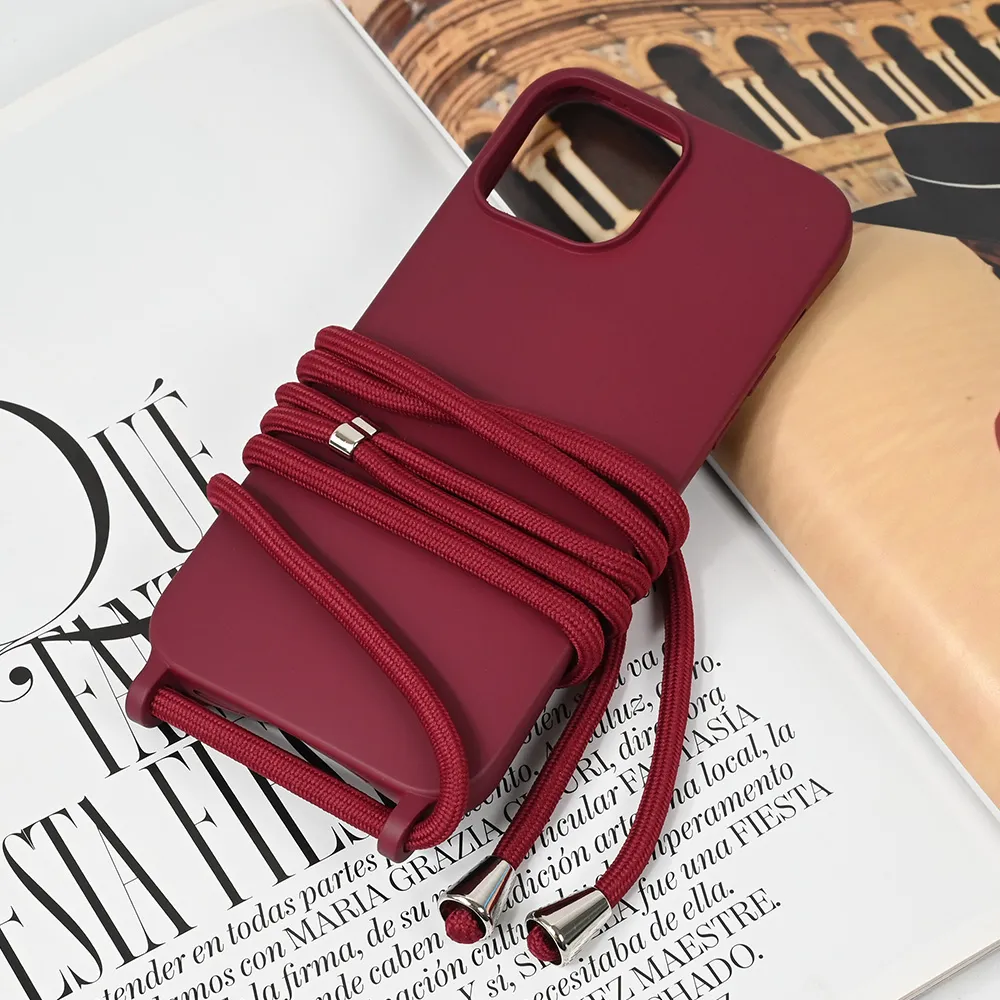 Maska za iPhone 13 Pro Max 6.7 Crossbody bordo