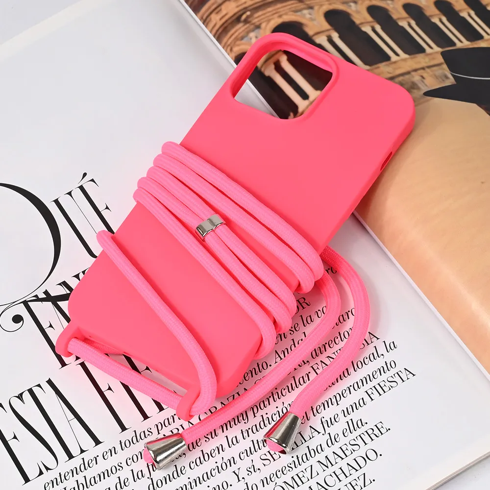 Maska za iPhone 13 Pro Max 6.7 Crossbody pink