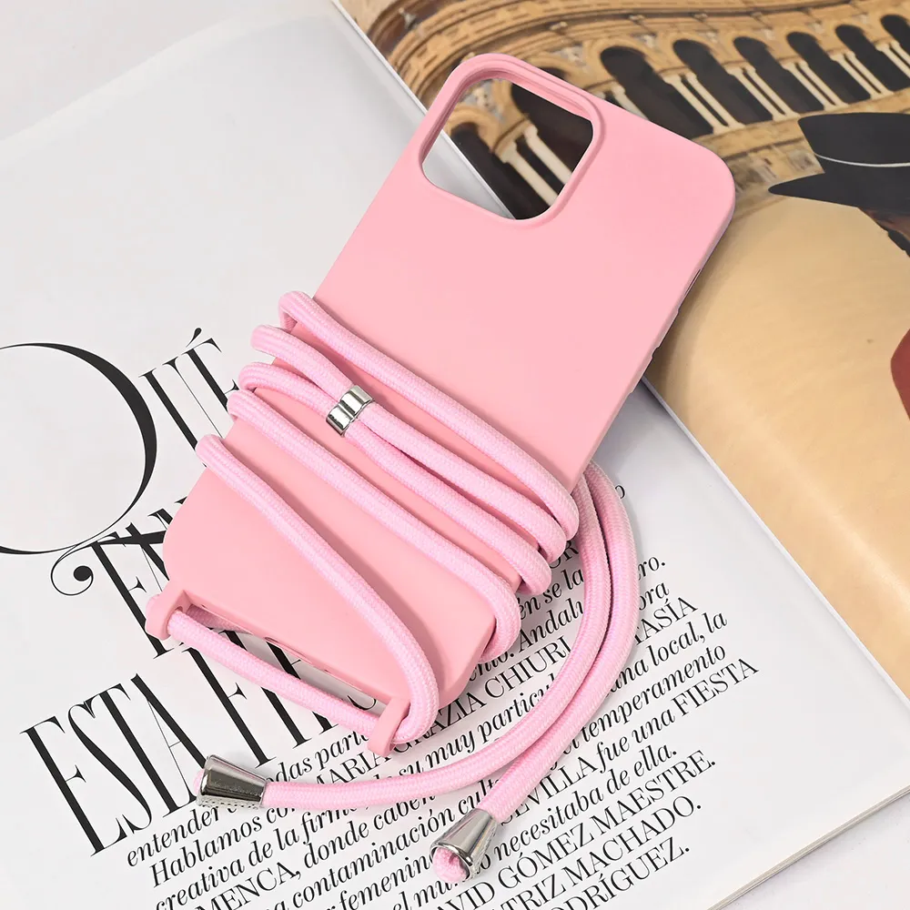 Maska za iPhone 13 Pro Max 6.7 Crossbody roze