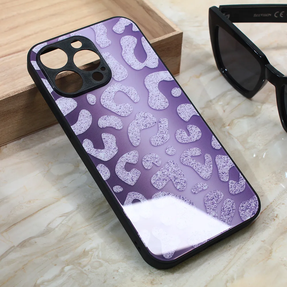 Maska za iPhone 13 Pro Max 6.7 Shiny glass ljubičasta