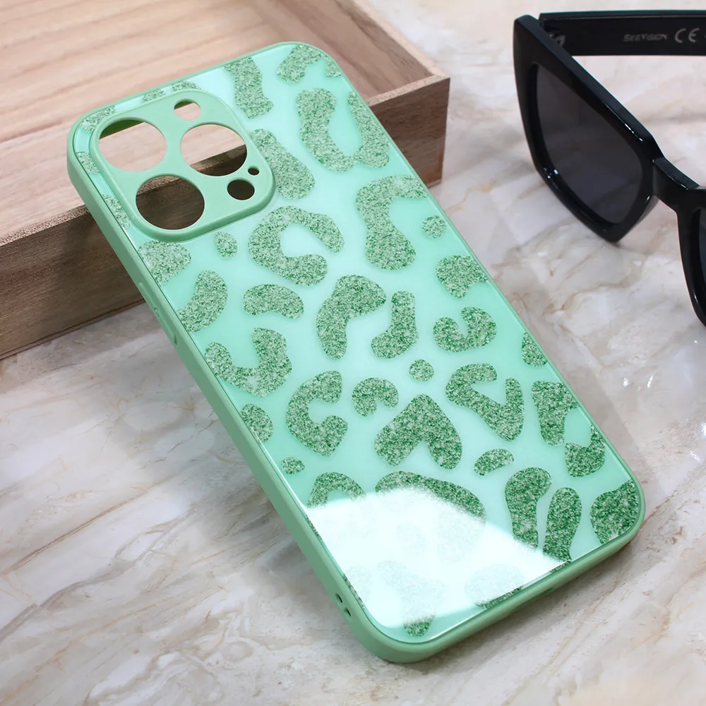 Maska za iPhone 13 Pro Max 6.7 Shiny glass svetlo zelena