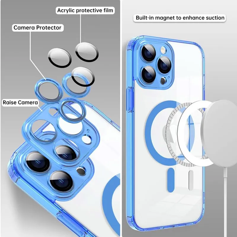 Maska za iPhone 13 Pro Max Color Mag Case plava