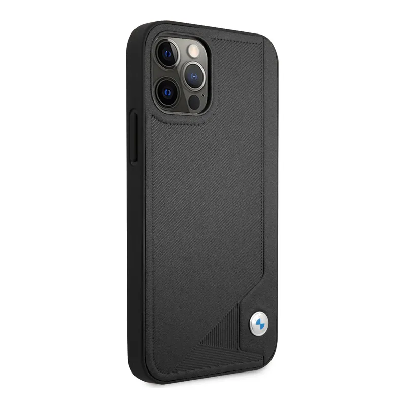 Maska za iPhone 13 Pro Max crna BMW Hc Leather Deboss
