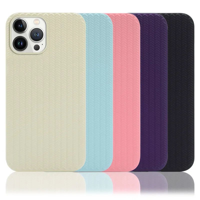 Maska za iPhone 13 Pro Max Knit ljubičasta