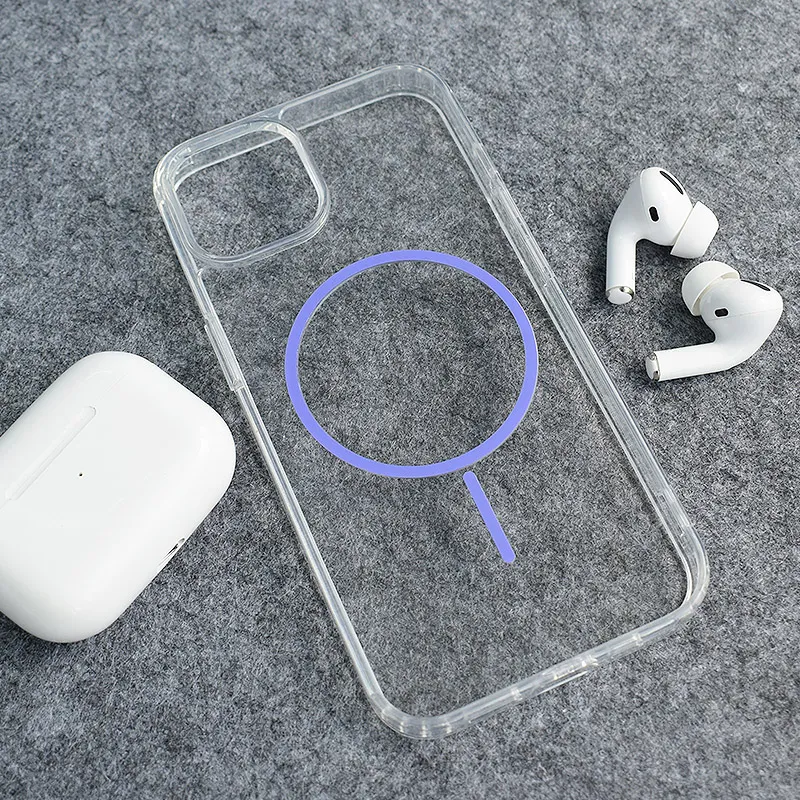 Maska za iPhone 13/14  Mag Case Clear Slim ljubičasta