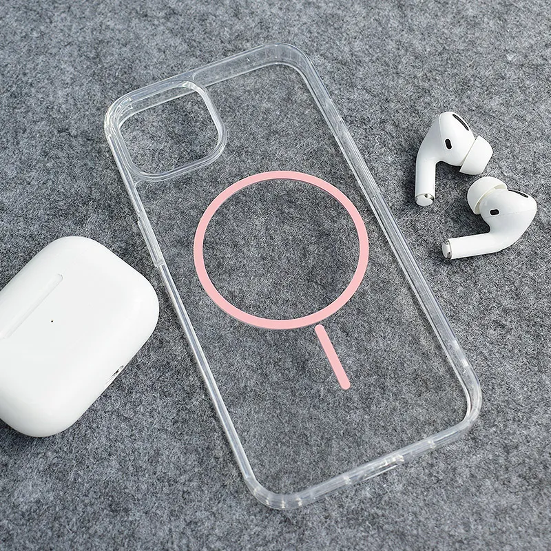 Maska za iPhone 13/14 Mag Case Clear Slim roze