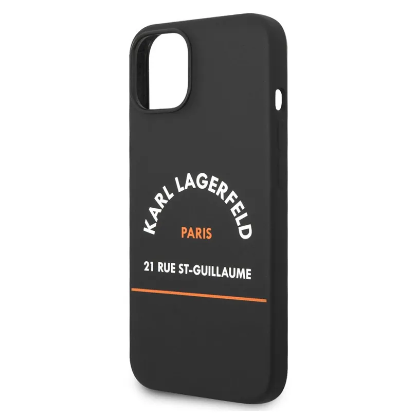 Maska za iPhone 14 Plus 6.7 Karl Lagerfeld Hc Silicone RSG crna (KLHCP14MSRSGHLK)