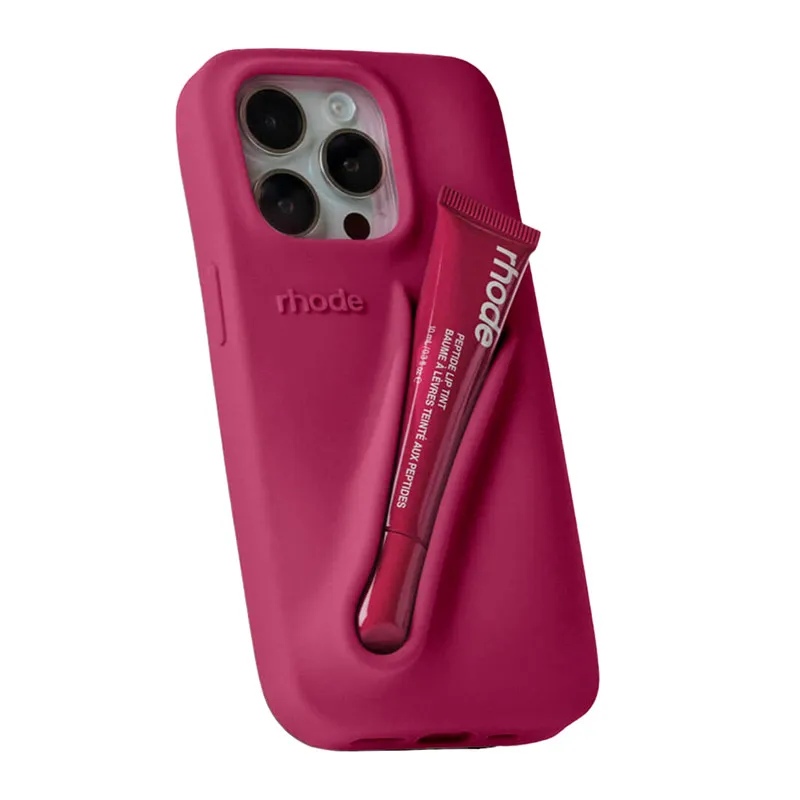Maska za iPhone 14 Pro Max/ 15 Pro Max raspberry jelly Rhode LIP CASE + LIP TINT