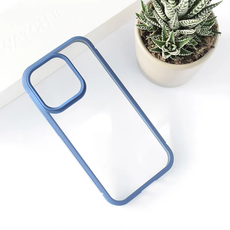 Maska za iPhone 14 Pro Max Carbonic frame plava