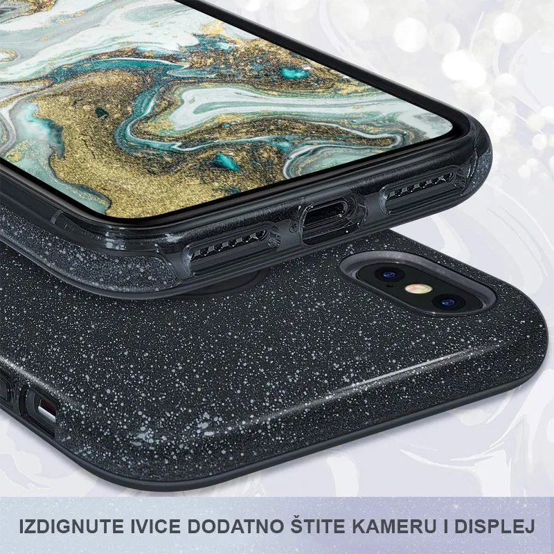 Maska za iPhone 14 Pro Max Crystal Dust srebrna