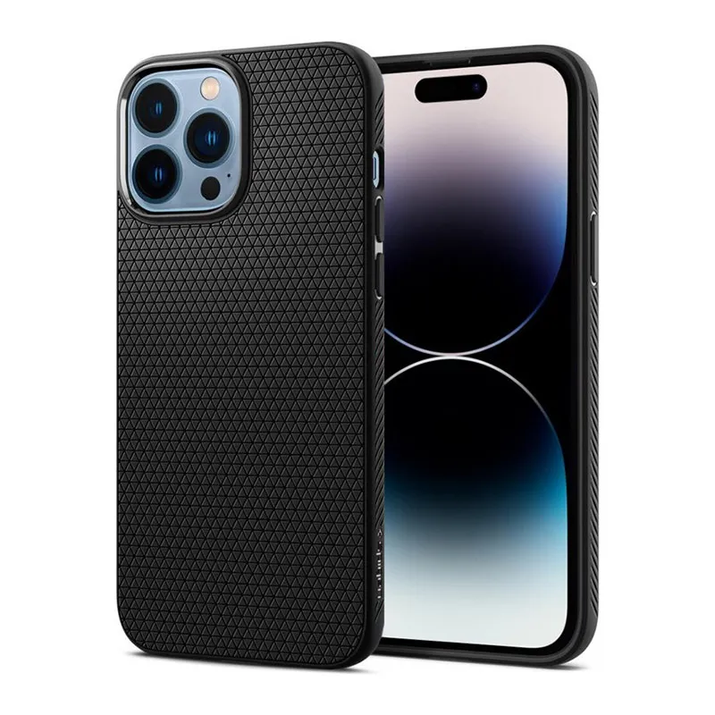 Maska za iPhone 14 Pro Max mat Spigen Liquid Air crna