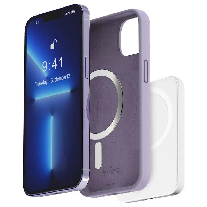 Maska za iPhone 14/13 6.1 Puro ICON Mag lila