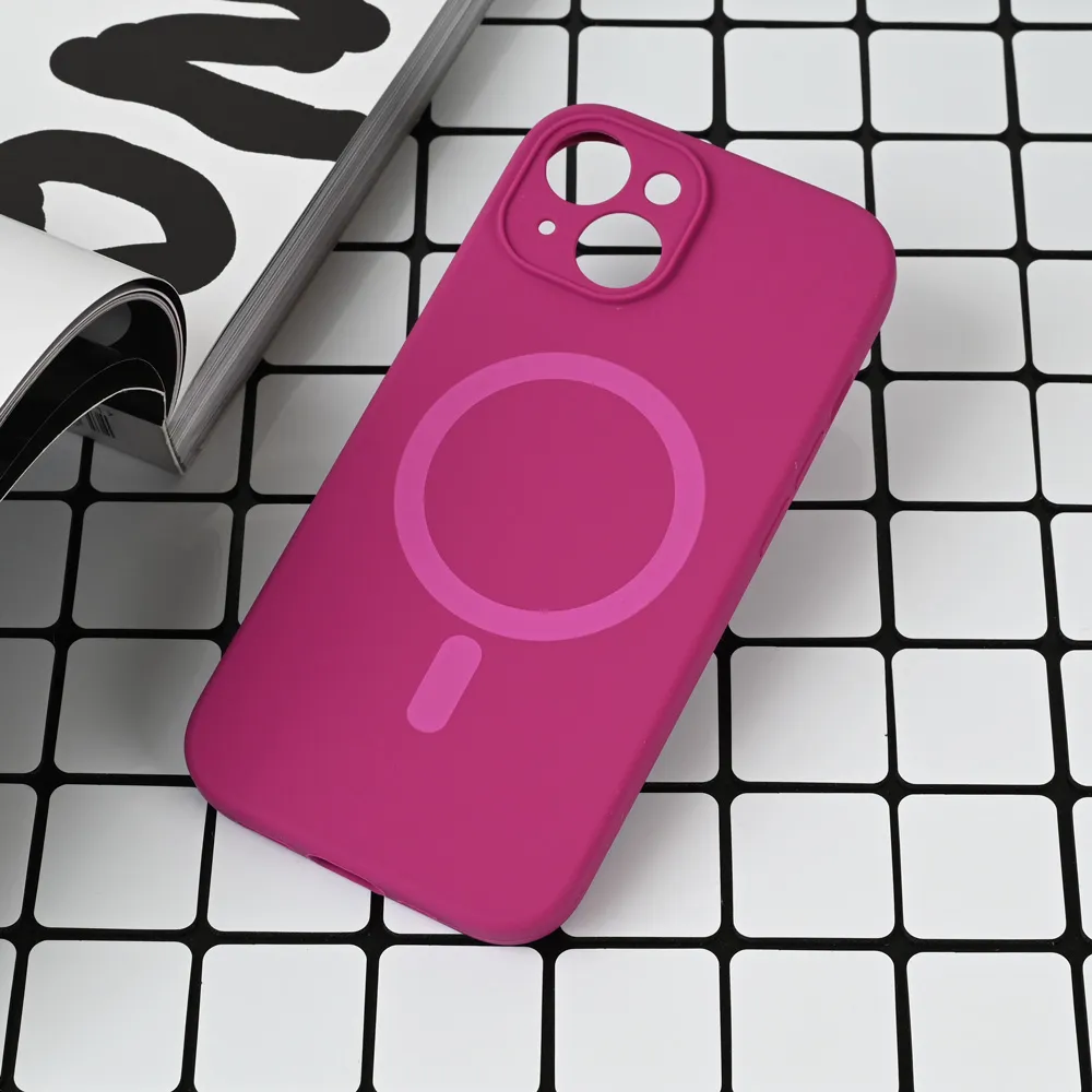 Maska za iPhone 15 6.1 Magsafe Pure color tamno pink