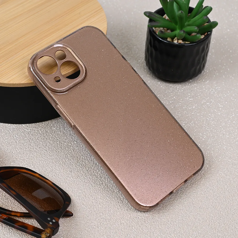 Maska za iPhone 15 6.1 Sparkle Dust roze zlatna