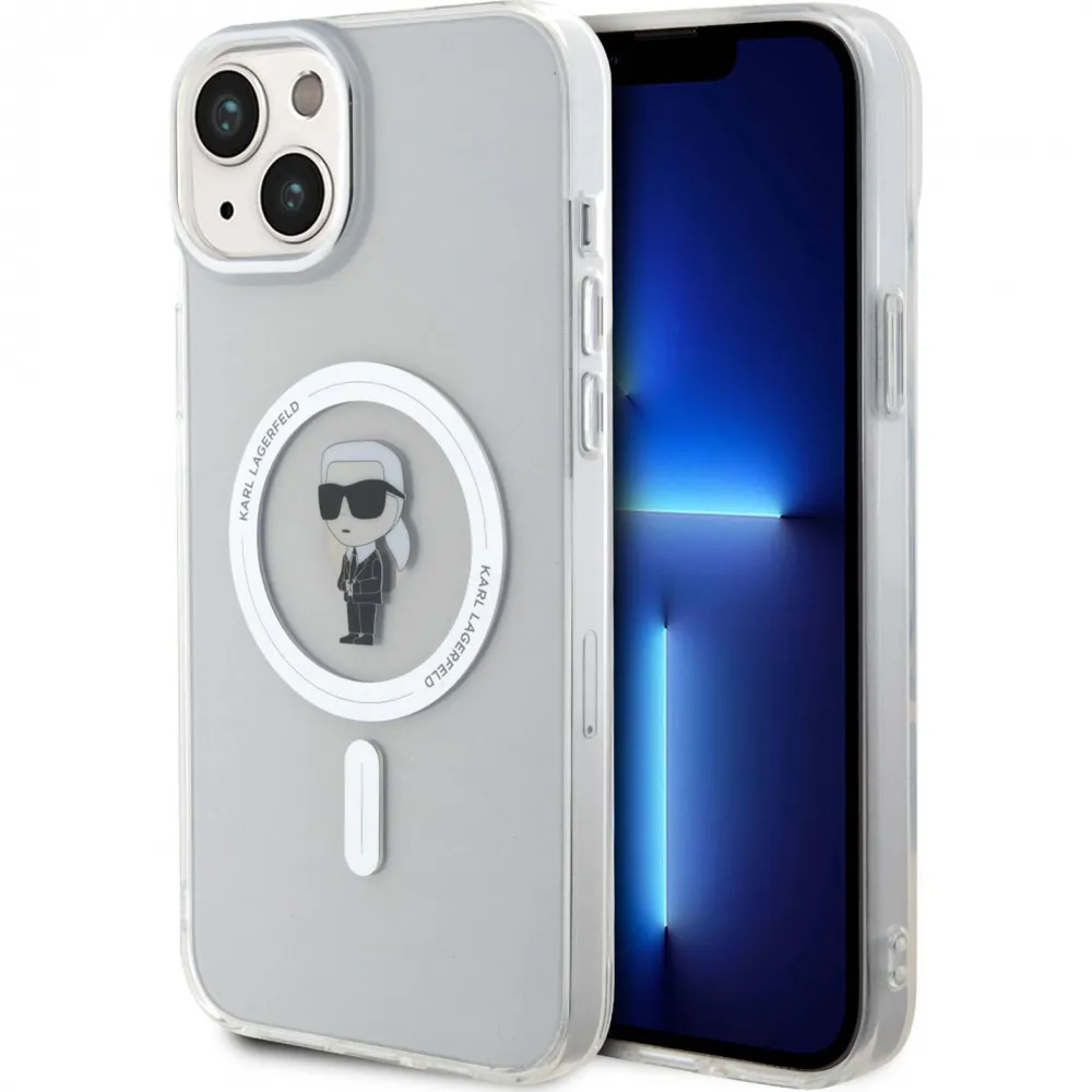 Maska za iPhone 15 6.1 transparent (KLHMP15SHFCKNOT) Karl Lagerfeld Hc Magsafe IML Ikonik