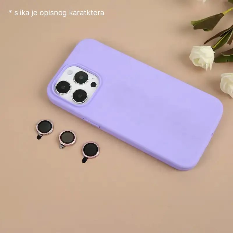 Maska za iPhone 15 Magnetic Lens bela