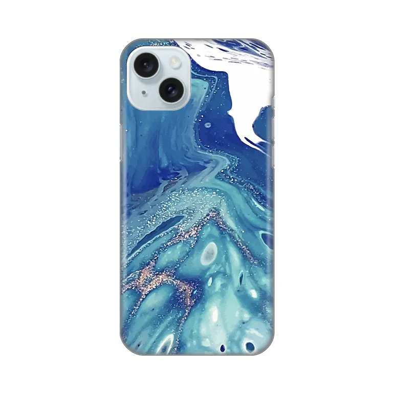 Maska za iPhone 15 Plus 6.7 Blue Marble Silikonska Print
