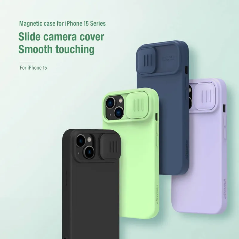 Maska za iPhone 15 Plus Nillkin CamShield Silky Magnetic crna