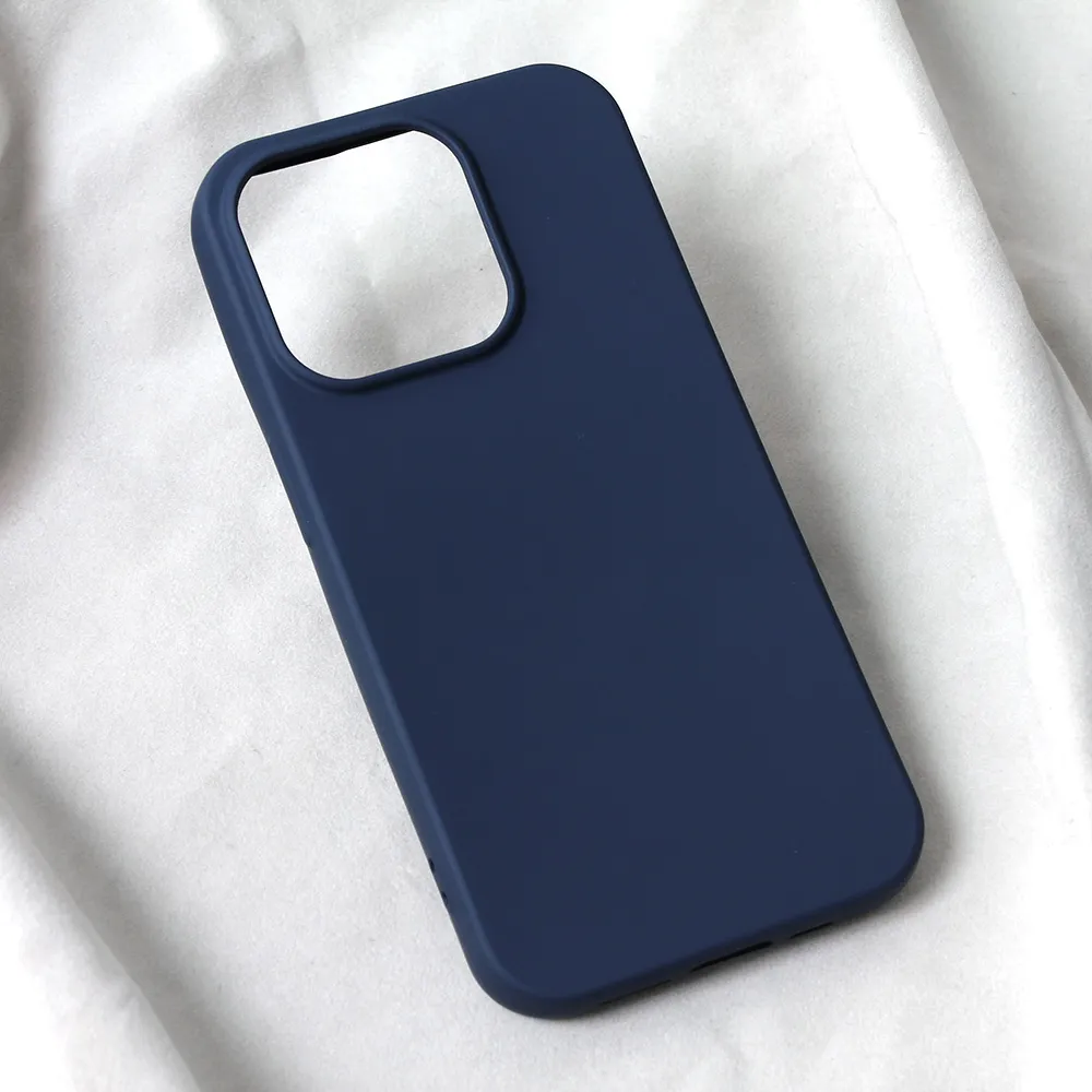 Maska za iPhone 15 Pro 6.1 Teracell Soft Velvet tamno plava
