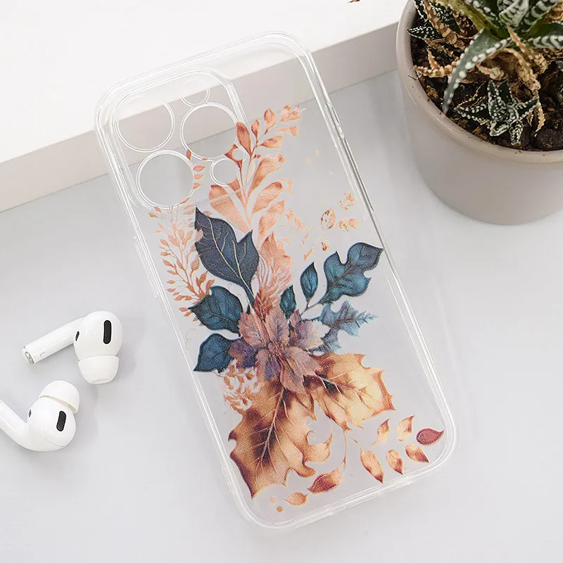 Maska za iPhone 15 Pro Golden Flower Nanobit Print