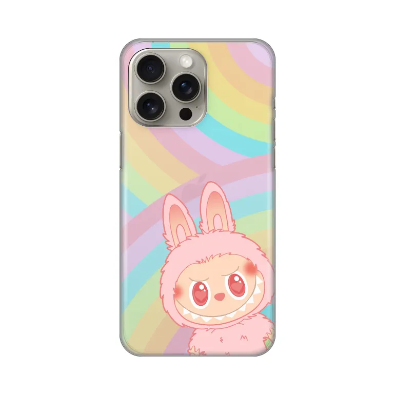 Maska za iPhone 15 Pro Max 6.7 La Bubu Rainbow Silikonska Print Skin