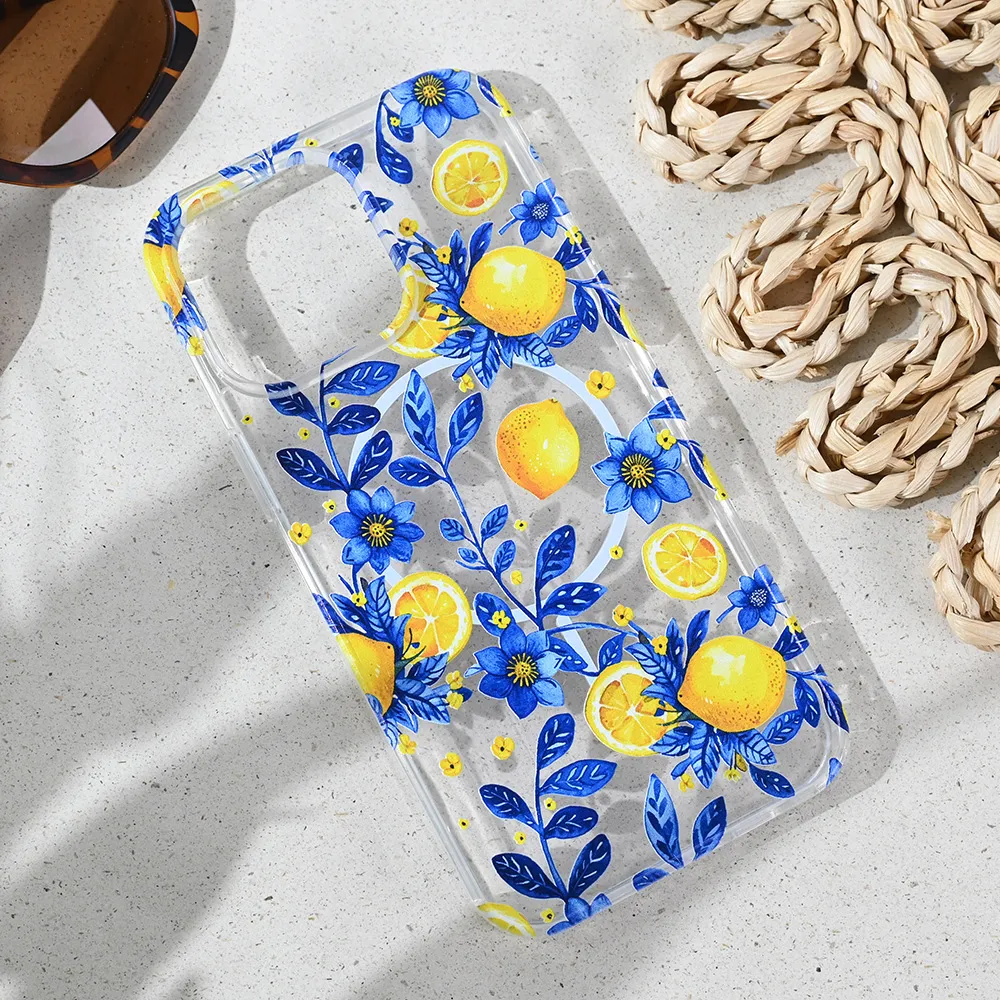 Maska za iPhone 15 Pro Max 6.7 Mediteran Lemon Print Magsafe