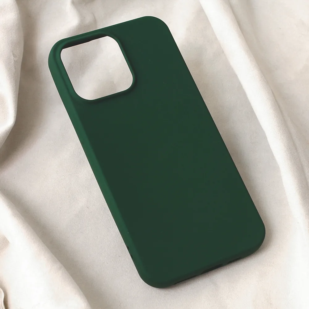 Maska za iPhone 15 Pro Max 6.7 Teracell Soft Velvet tamno zelena