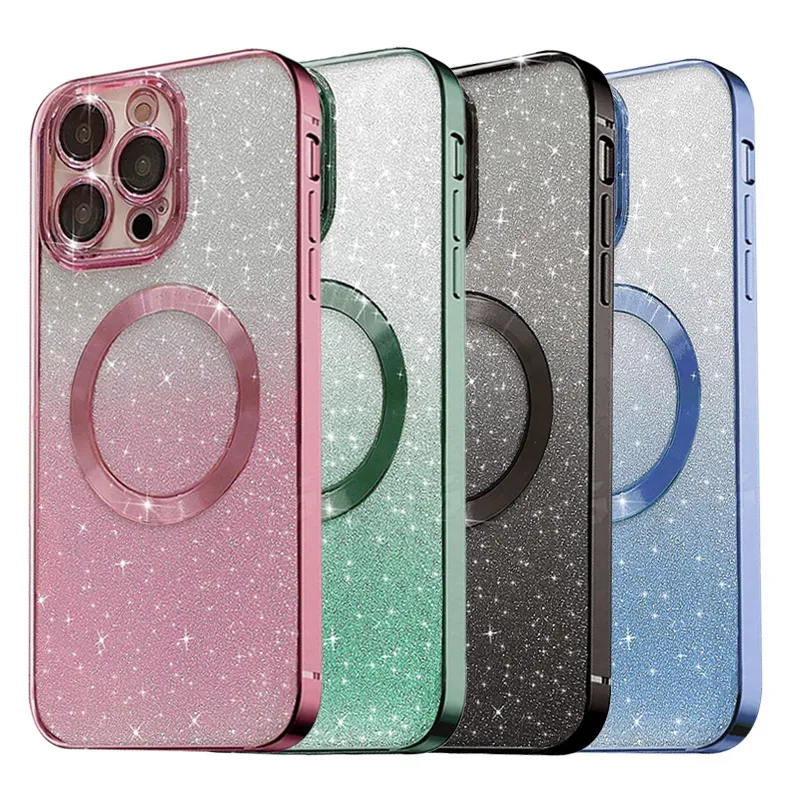 Maska za iPhone 15 Pro Max Mag Case Electroplated plava