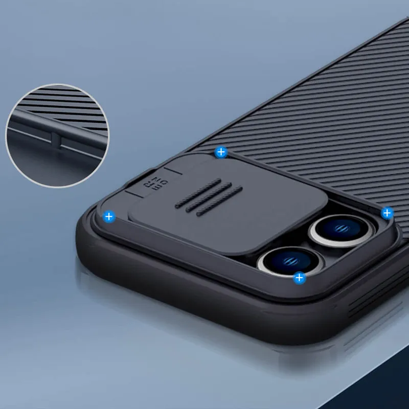 Maska za iPhone 15 Pro Max Nillkin CamShield Pro plava