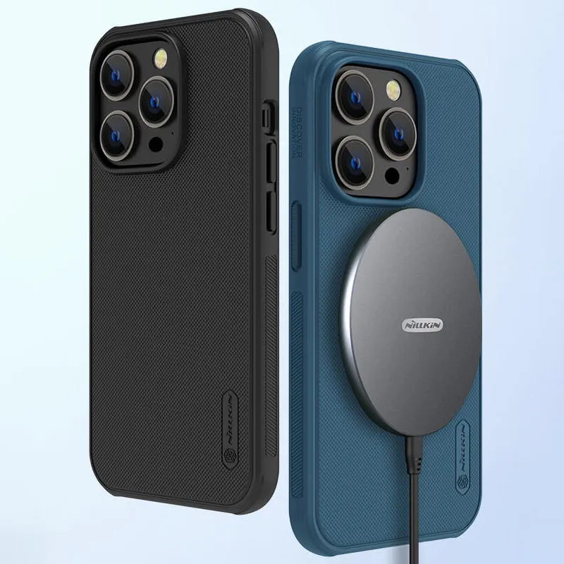Maska za iPhone 15 Pro Nillkin Super Frosted Shield Pro Magnetic plava