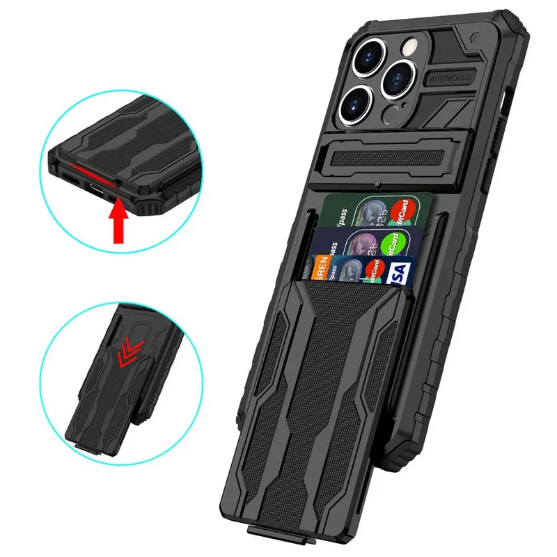 Maska za iPhone 15 Wallet Armor crna